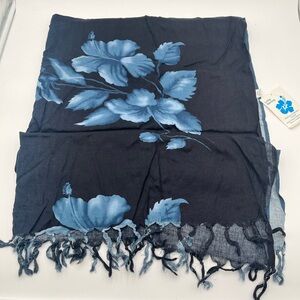 Floral Blue Long Sarong